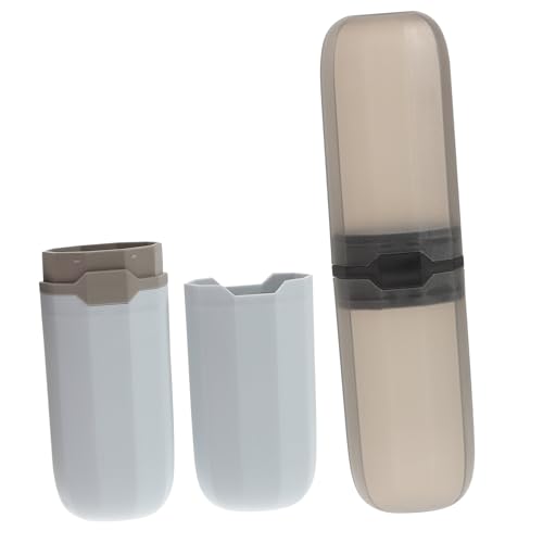 HOMSFOU 2st Prothesenbürstenabdeckung Reise-aufbewahrungsbox Für Zahnbürsten Bürstenkapseletui Zahnbürstenhalter Für Prothesen Zahnbürsten-Halter Zahnbürstenhülle Container Tragbar Reisen von HOMSFOU
