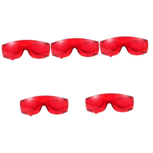 HOMSFOU 5St Schutzbrille Kratzfeste Brillen Sicherheitsbrillen lichtundurchlässige Brille arbeitsbrille Arbeitsschutz Goggle Sicherheitsbrille für Damen winddichte Brille Plastik rot von HOMSFOU