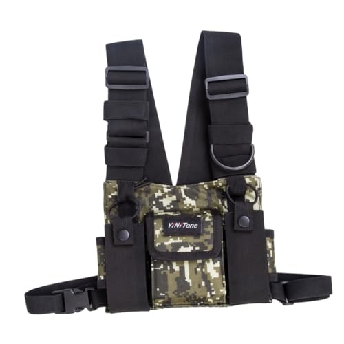 HOMSFOU Funktruhe Funk-Brustgurt-Gurtweste funkgerät Schultergurt Funk-Schultergurt Funkkabelbaum Radio Bag Men's Radio Chest Pack Brusttasche Funkholster 600d-Nylon von HOMSFOU