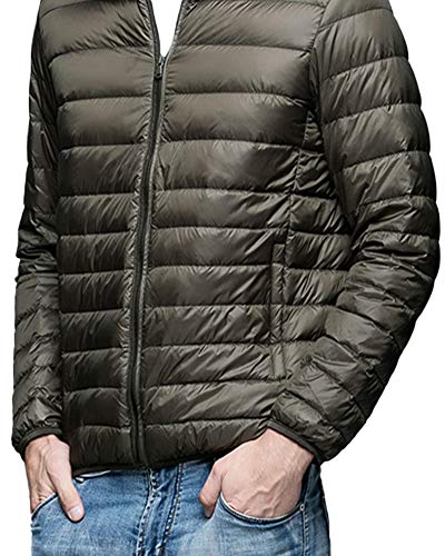 Herren Leichte Daunenjacke mit Kapuzen Winter Mantel Modische Übergangsjacke Steppjacke Gesteppt Daunenmantel Packbare Jacke Warme Daunen Winterjacke Outdoor Freizeitjacke,Winddicht Grün XL Herren Leichte Daunenjacke mit Kapuzen Winter Mantel Modische Übergangsjacke Steppjacke Gesteppt Daunenmantel Packbare Jacke Warme Daunen Winterjacke Outdoor Freizeitjacke,Winddicht Grün XL von HONGBI