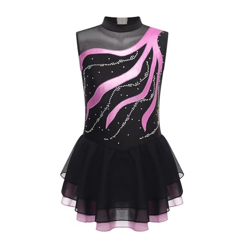 HONGYEMY Eiskunstlauf Kleid Damen Mädchen Ballettkleid Ballettanzug Ballettanzug Ballettröckchen Ballettanzug ...(Pink,6) von HONGYEMY