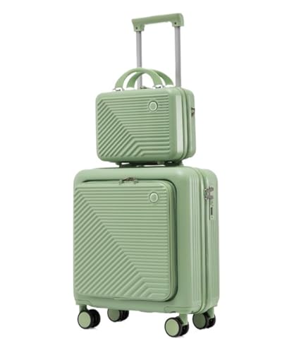 HONGYOU Koffer Trolley Koffer Zweiteiliges Kofferset, Coded Boarding Case, 18 Zoll Trolley Case, Leichtgewicht Koffer Handgepäck von HONGYOU