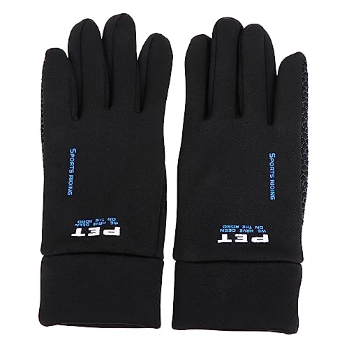 HONMEET 1 Paar Outdoor-Fahrrad Handschuhe Winterhandschuhe Winter Fahrradhandschuhe Winterliche Outdoor-Handschuhe Kaltes Wetter Fahrradhandschuhe Mit Touchscreen Sporthandschuh Stoff Blue von HONMEET