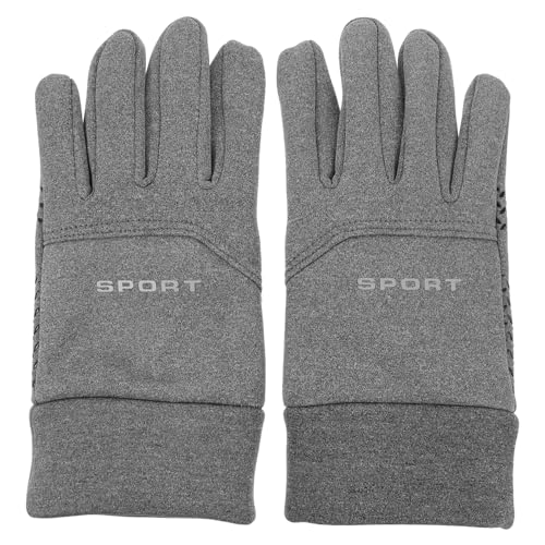 HONMEET 1 Paar Radsporthandschuhe Winterhandschuhe für Herren Skihandschuhe Turnhandschuhe für Männer Motorradhandschuhe Fahrradhandschuhe handwärmer Handschuhe Polyester Grey von HONMEET