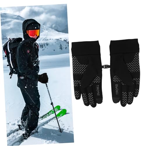 HONMEET 1 Paar Winddichte winterhandschuhe stoßdämpfende Handschuhe Mountainbike-Handschuhe fahrradhandschuhe thermohandschuhe winterliche Outdoor-Handschuhe Warme Unisex-Handschuhe Tuch von HONMEET