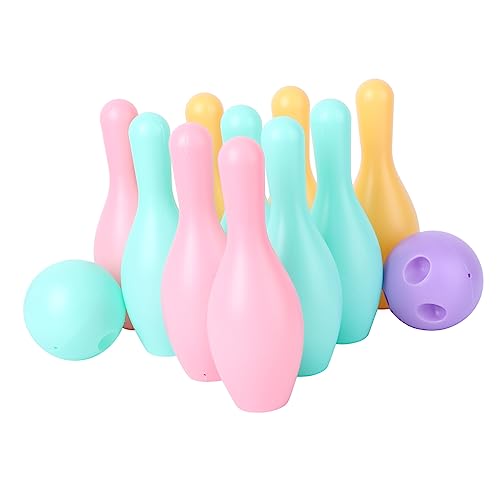 HONMEET 1 Satz Bowlingkugel Spielzeug Indoor-spielset Kidcraft-spielset Bowling Für Kinder Sportspielzeug Interaktives Eltern-Kind-Spielzeug Kinderspielzeug Bowlingkegel Ballspiel Plastik von HONMEET