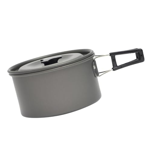 HONMEET 1 Satz Outdoor-Topf Non Stick pan antihaft Topf Outdoor-Kocher Picknicktopf im Freien Camping-Kochgeschirr strapazierfähiges Wanderkochgeschirr praktisches Kochgeschirr Aluminium von HONMEET