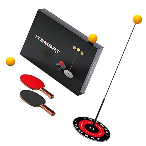 HONMEET 1 Satz Tischtennis Trainer Tischtennis Roboter Paddle-Tennis-Trainingsgeräte Pingpong-Roboter Tischtennisspiel Table Tennis Set Elastischer Soft-Shaft Tischtennistraining von HONMEET