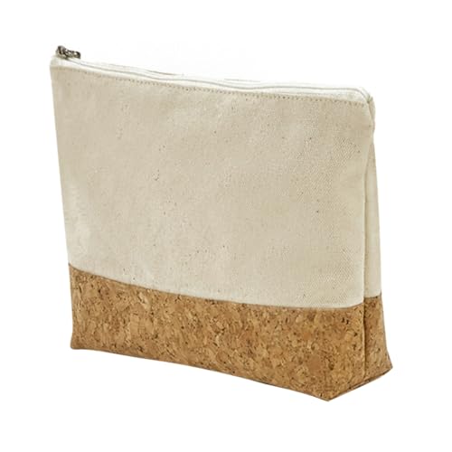 HONMEET 1Stk Aufbewahrungsbeutel waschen Portable tragbare geldbörse Handtaschen-Organizer Aufbewahrungstasche aus Segeltuch Kosmetiktasche mit Holzmaserung persönliche Pflegetasche Beige von HONMEET