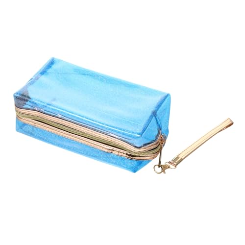 HONMEET 1stk Reise-Aufbewahrungstasche Kulturbeutel Make-up-Taschen-Organizer Kosmetische Reisetasche Reise-Kosmetiktasche wasserdichte Schminktasche Mehrzweck-Kosmetiktasche Blue PVC von HONMEET