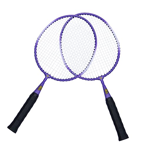 HONMEET 2 Stück Paar Badminton Schläger Badmintonschläger in zarter Farbe Spielzeug-Badmintonschläger Lila Blauer Badmintonschläger Kinder Badminton Set Kinder-Badminton-Set Kinderbedarf von HONMEET