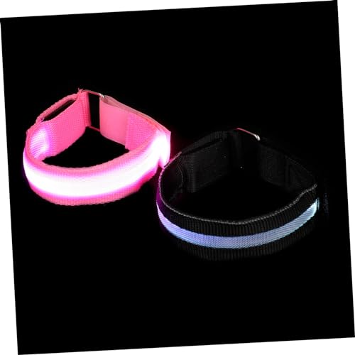 HONMEET 2St Fluoreszierendes Armband für Nachtläufe Signallampe blinkendes Sportarmband Nachtleuchtende Armbänder LED Armband für Nachtlauf uhrenarmbänder LED blinkendes Armband von HONMEET