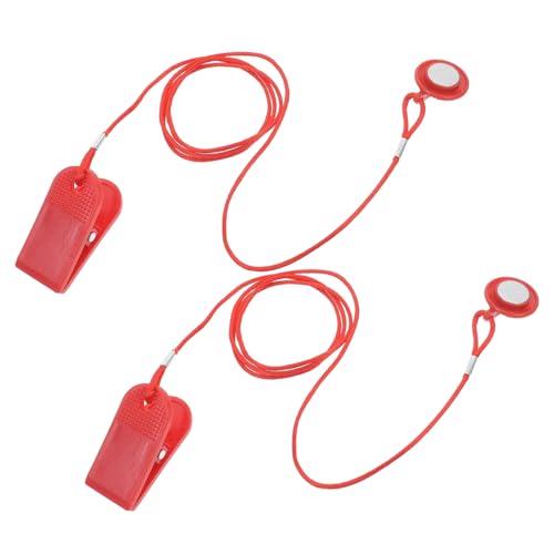 HONMEET 2st Laufbandschalter Notbremsschlüssel Magnetischer Sicherheitsschlüssel Schlüssel Für Die Laufbandbremse Magnetische Sicherheit Austausch des Laufbandschlüssels Abs Rot von HONMEET