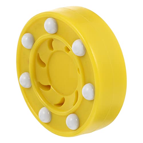 HONMEET 3 STK Rollschuhlaufen Rollhockeyspiel Puck Rollhockey-Puck Pucks Professioneller Hockey-Puck Für Das Spiel Hockeybälle Im Freien Rollhockey-Pucks Hockey-Inline-räder Yellow Pp von HONMEET