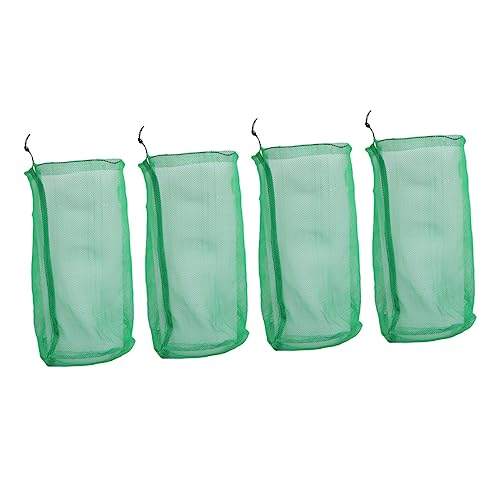 HONMEET 4 Stück Fischernetztasche Angel Tasche für Angeln Fishing Bag Krabbennetz fangen tragbare Angeltasche Netzstrümpfe Fisch lockt Fischnetz mit Kordelzug Fischfangnetz Nylon Green von HONMEET