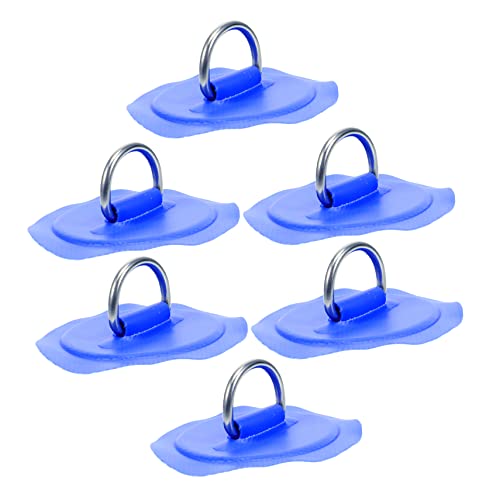 HONMEET 6St D-förmige Schnalle aus Edelstahl Ringbeschläge für Boote Kajakschnurringe Kajakzubehör gummiseil Kayak Accessories schlauchboot Kanu-Schnur-Ringe tragbare Seilschnalle PVC Blue von HONMEET