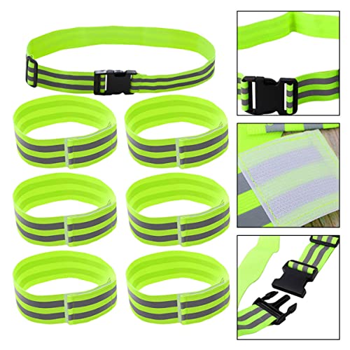 HONMEET 7 Stück Reflektierendes Klebeband Für Reiten Nachtlaufen Laufarmband Armbänder Reflektierende Laufweste Sportliches Handgelenkband Reflektierender Gürtel von HONMEET