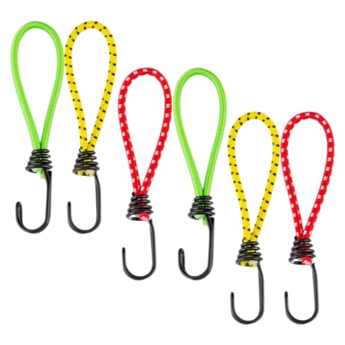 HONMEET Baldachin Robuste Bungee mit Clips Überdachungsgepäck Zeltschnalle Zeltplanen Haken Gummibänder für Outdoor Zelte Kleiner Zeltseilschnalle Tarp Seile Krawatten von HONMEET