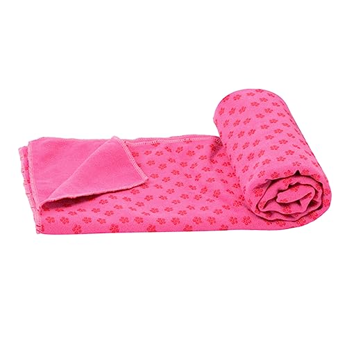 HONMEET Fitnessmatte Taschendecke Pilates-handtuch Nicht Mikrofasertuch Für Yoga Sporthandtuch Aus Mikrofaser Yoga-pilates Decke Für Yogahandtuch Mit Ecktaschen Pilates-decke Rosy von HONMEET