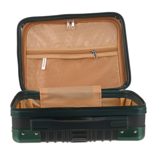 HONMEET Kosmetikkoffer tragbarer Make up Organizer Bags für Make-up-Werkzeug schminkkassette Reisen Hartschalengepäck Kleiner Koffer einfacher Koffer ABS-Material Green von HONMEET