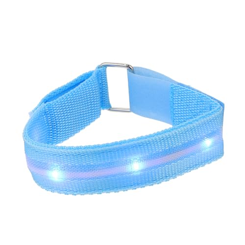 HONMEET Leuchtendes Armband Sportband Laufendes LED-Armband Nachtsportarmband reflektierender Gürtel uhrenarmbänder Laufsignalband leuchtendes Sportarmband Mit LED-Elektronik Blue von HONMEET