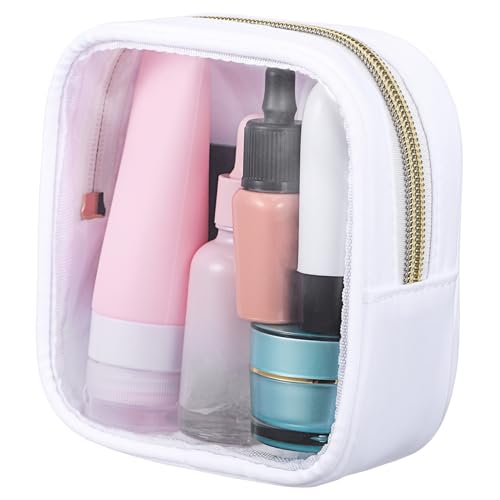 HONMEET Mini Make Up Tasche Mit Transparenter Fronttasche Und Reißverschluss Tragbare Kosmetiktasche Für Reisen Und Alltag Praktischer Make Up Organizer Für Damen Und Herren Ideal von HONMEET