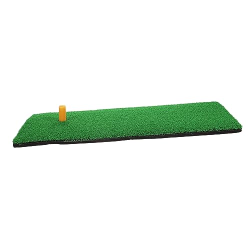 HONMEET Praktische Golf Übungsmatte 1 Set Golfschwung Trainingsmatte 20x50cm SBR Boden Mit Ball Tee Ideal Für Indoor Training Künstliches Rasenmaterial Tragbares Golfzubehör von HONMEET