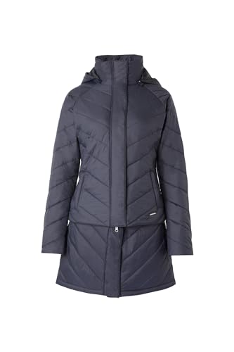 HORZE Damen Reitparka Aurora, Winterreitjacke gefüttert mit abnehmbarem Rock, Blau, 44 von HORZE