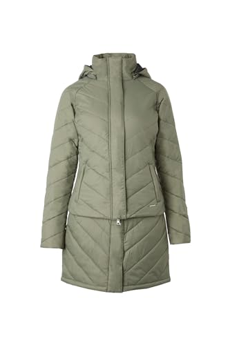 HORZE Damen Reitparka Aurora, Winterreitjacke gefüttert mit abnehmbarem Rock, Grün, 42 von HORZE