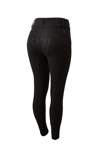 HORZE Damen Winterreithose Mia, Thermo Reithose mit Silikonvollbesatz, Schwarz, 38 von HORZE