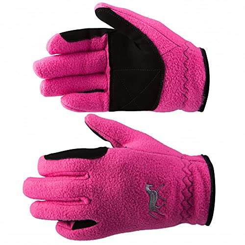 Horze Kinder Fleece Handschuhe, Warme Kinder Reithandschuhe, Größe 3-6, Dunkelnavy, Violet, Pink, Rosa, 5 von HORZE