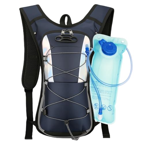 Laufrucksack,Trinkrucksack Laufen mit 2L Trinkblase, Wasserrucksack Reflektierender Trailrunning Laufweste für Herren Damen, Rucksack Fahrrad, Laufen, Joggen Laufrucksack,Trinkrucksack Laufen mit 2L Trinkblase, Wasserrucksack Reflektierender Trailrunning Laufweste für Herren Damen, Rucksack Fahrrad, Laufen, Joggen von HOSPAOP