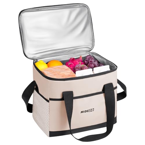 HOTUT Kühltasche Thermotasche, 17,5L Isolierte Kühltasche, Isoliertasche Lunch, Wiederverwendbare Groß Kühltasche, Faltbar Picknicktasche, Kühltasche für Lebensmittel, Arbeit, Picknick, Camping HOTUT Kühltasche Thermotasche, 17,5L Isolierte Kühltasche, Isoliertasche Lunch, Wiederverwendbare Groß Kühltasche, Faltbar Picknicktasche, Kühltasche für Lebensmittel, Arbeit, Picknick, Camping von HOTUT
