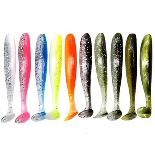 HOUSON 10PCS Gummi Angelköder, Kunstköder Forellenköder Künstlicher Kunstköder für Salzwasser Süßwasser Forelle Barsch Lachs Angeln 12cm HOUSON 10PCS Gummi Angelköder, Kunstköder Forellenköder Künstlicher Kunstköder für Salzwasser Süßwasser Forelle Barsch Lachs Angeln 12cm von HOUSON