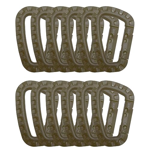HOUSON 12 Stück Karabiner Kunststoff, D-Form Karabiner Kunststoff Plastik Karabinerhaken Karabiner Clip Set Khaki HOUSON 12 Stück Karabiner Kunststoff, D-Form Karabiner Kunststoff Plastik Karabinerhaken Karabiner Clip Set Khaki von HOUSON