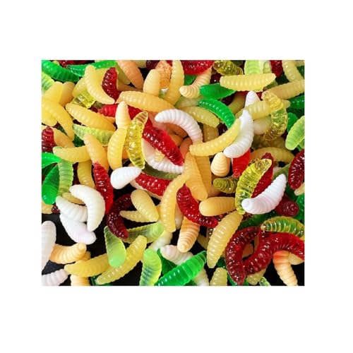 HOUSON 200pcs Wurm Angelköder, Forellenköder Gummi Künstliche Köder für Salzwasser und Süsswasser Fischen auf Störe Bassforelle HOUSON 200pcs Wurm Angelköder, Forellenköder Gummi Künstliche Köder für Salzwasser und Süsswasser Fischen auf Störe Bassforelle von HOUSON
