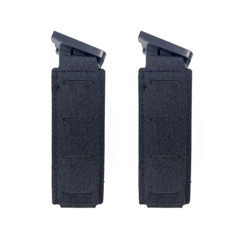 HOUSON 2PCS Taktische Magazintasche, MOLLE Mag Pouch Magazinbeutel Jagd Magazin Tasche Molle Beutel für 1911 G1ock 9mm Magazin Schwarz von HOUSON