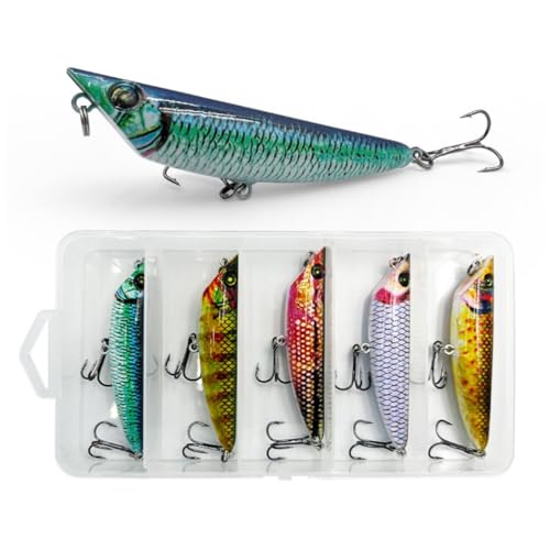 HOUSON 5 PCS Angelköder, Elritze Köder Kit künstlicher bionischer starrer Köder Forellenköder Künstlicher Kunstköder für Salzwasser Süßwasser Forelle Barsch Lachs Angeln HOUSON 5 PCS Angelköder, Elritze Köder Kit künstlicher bionischer starrer Köder Forellenköder Künstlicher Kunstköder für Salzwasser Süßwasser Forelle Barsch Lachs Angeln von HOUSON