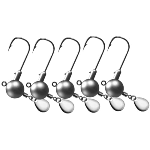 HOUSON 5PCS Angelhakenset Jig-Angelhaken für Gummifische, Angelhaken mit Widerhaken für Seefische HOUSON 5PCS Angelhakenset Jig-Angelhaken für Gummifische, Angelhaken mit Widerhaken für Seefische von HOUSON