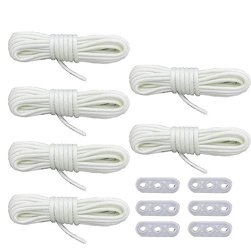 HOUSON 6 Stück Fluoreszierendes Paracord, Luminous Schnur Zelt Nachtleuchtende Paracord Fallschirmschnur für Camping Vorzelt Zelt 4M*4mm Weiss HOUSON 6 Stück Fluoreszierendes Paracord, Luminous Schnur Zelt Nachtleuchtende Paracord Fallschirmschnur für Camping Vorzelt Zelt 4M*4mm Weiss von HOUSON