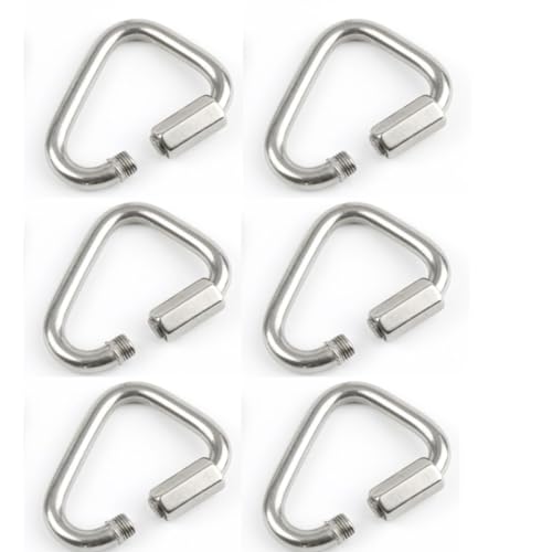 HOUSON 6PCS M6 Delta Quick Link, 304 Edelstahl Dreieck Karabiner Kettenverbinder Schraubverschluss Karabiner Clips HOUSON 6PCS M6 Delta Quick Link, 304 Edelstahl Dreieck Karabiner Kettenverbinder Schraubverschluss Karabiner Clips von HOUSON