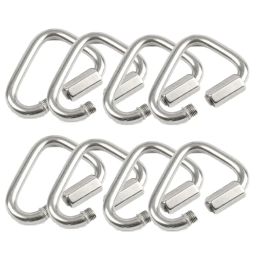 HOUSON 8PCS M5 Delta Quick Link, 304 Edelstahl Dreieck Karabiner Kettenverbinder Schraubverschluss Karabiner Clips von HOUSON