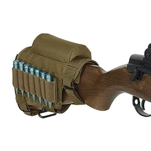 HOUSON Jagdwaffe Hinterschaft Wangenauflage, Taktische Schrotflinte Buttstock mit Gewehr Munitionshalter Gun Bullet Holder für 5,56 mm Bullet .22 / .223.204 Khaki HOUSON Jagdwaffe Hinterschaft Wangenauflage, Taktische Schrotflinte Buttstock mit Gewehr Munitionshalter Gun Bullet Holder für 5,56 mm Bullet .22 / .223.204 Khaki von HOUSON