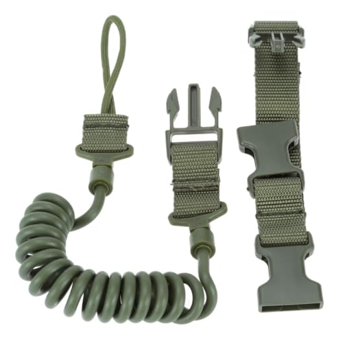 HOUSON Tactical Schlüsselband, Tactical Lanyard elastischer Nylon Taktische Safety Seil für Angeln Airsoft Outdoor Wandern Camping Grün von HOUSON
