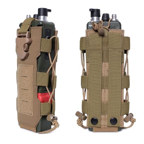 HOUSON Taktische Flaschenhalter, Nylon Trinkflaschenhalter Rucksack Flaschenhalter Militär Trinkflasche Beutel für Wandern Fahrrad Laufen Camping Khaki von HOUSON