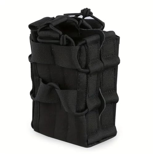 HOUSON Taktische Mag Pouch, Nylon Magazintasche Maghalter Fast Mag Pouch Airsoft Magazine Carrier Pouch Holder für 5.56 Mag, 7.62 Mag Schwarz von HOUSON