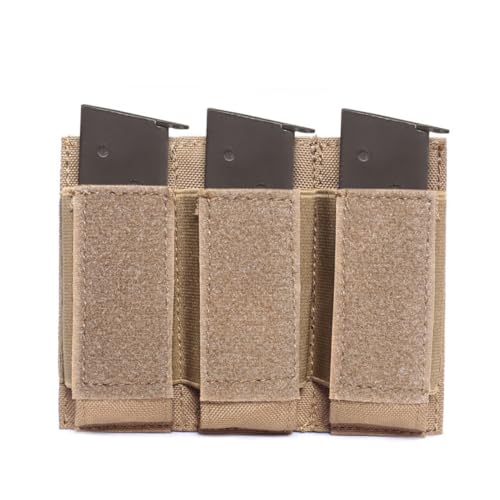 HOUSON Taktische Magazintasche, Triple Pistol Magazintasche MOLLE Mag Pouch Magazinbeutel Jagd Magazin Tasche Doppel Molle Beutel für 1911 G1ock 9mm Magazin Khaki HOUSON Taktische Magazintasche, Triple Pistol Magazintasche MOLLE Mag Pouch Magazinbeutel Jagd Magazin Tasche Doppel Molle Beutel für 1911 G1ock 9mm Magazin Khaki von HOUSON
