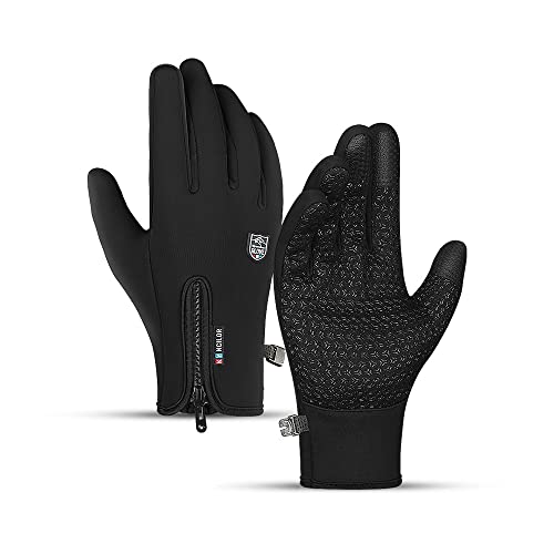 HOUSON Winter Handschuhe Herren, Fahrradhandschuhe Touchscreen Warm Handschuhe Thermo Wasserdicht Handschuhe S(8CM*23cm) von HOUSON