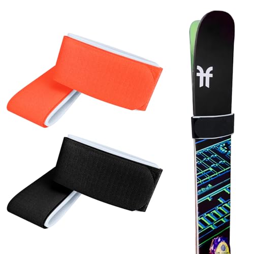 4-teilige Skibindung, Halteband, verstellbare Skibindung, Klettverschluss-Skiband für Rennski, schmale Skier, breite Skier von HOXBEIT