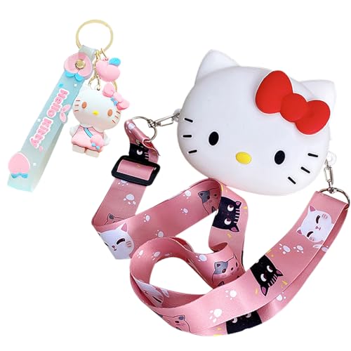 Kitty Kinder-Umhängetasche, Kinderhandtasche, Kinder Handtasche mädchen, Cartoon-Tasche, Cartoon-Kindertasche, Kinder-Geldbörse zum Umhängen, Katzen-Umhängetasche, geeignet für Kinder, Mädchen von HOZHAEUMM